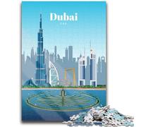 Puzzles pour Adolescents 1000 pièces Visitez Dubaï, Jouets de Divertissement Familial, Jeu éducatif pour Anniversaire, Noël pour Les 14 Ans et Plus (Taille 50x75cm)