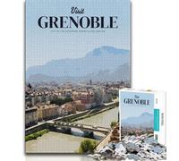 Puzzles pour Adolescents 1000 pièces Visitez Grenoble, pour Un Jeu éducatif, Un défi, Une décoration intérieure Unique et des Cadeaux (75x50cm)