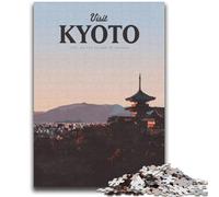 Puzzles pour Adolescents 1000 pièces Visitez Kyoto Jeu éducatif Familial Décoration Murale Cadeaux d'anniversaire et de Noël Uniques (Taille 38x52cm)