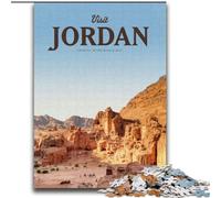 Puzzles pour Adolescents 1000 pièces Visitez la Jordanie, Un Cadeau éducatif idéal pour Toute la Famille 75x100cm