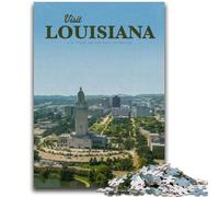 Puzzles pour Adolescents 1000 pièces Visitez la Louisiane 1000 pièces pour Adolescents, avec Affiche et fiche de Questions-réponses pour Les 14 Ans et Plus (50x75cm)