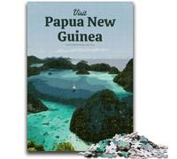 Puzzles pour Adolescents 1000 pièces Visitez la Papouasie-Nouvelle-Guinée Un Jeu éducatif Difficile à réaliser, Amusant et Humoristique pour Un Anniversaire (Taille 50x75cm)