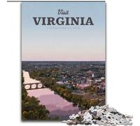 Puzzles pour Adolescents 1000 pièces Visitez la Virginie, Un Cadeau éducatif idéal pour Toute la Famille 50x75cm