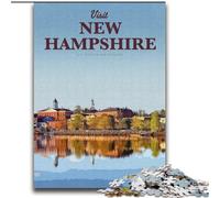 Puzzles pour Adolescents 1000 pièces Visitez Le New Hampshire pour Un Jeu éducatif Défi Jouet Collection Artistes, Beaux-Arts (38x52cm) 1000pcs