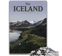 Puzzles pour Adolescents 1000 pièces Visitez l'Islande pour Les 14 Ans et Plus Défi éducatif Activités Amusantes à la Maison, Cadeaux d'anniversaire, Cadeaux de Voyage (Taille 50x75cm)