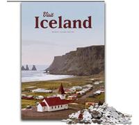 Puzzles pour Adolescents 1000 pièces Visitez l'Islande, Un Cadeau éducatif idéal pour Toute la Famille 50x75cm