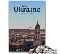 Puzzles pour Adolescents 1000 pièces Visitez l'Ukraine Jeu éducatif Familial Décoration Murale Cadeaux d'anniversaire et de Noël Uniques (Taille 50x75cm)