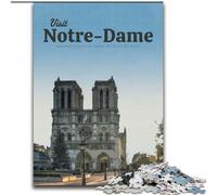Puzzles pour Adolescents 1000 pièces Visitez Notre-Dame Difficile à compléter mais Amusant et Humoristique Décoration intérieure Unique et Cadeaux (26x38cm) 1000pcs