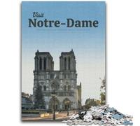 Puzzles pour Adolescents 1000 pièces Visitez Notre-Dame Jeu éducatif Défi Jouet Décoration Murale Cadeaux d'anniversaire et de Noël Uniques (Taille 38x52cm)