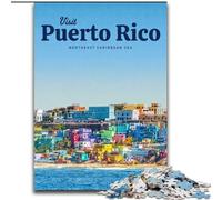 Puzzles pour Adolescents 1000 pièces Visitez Porto Rico Jeux éducatifs Décoration d'intérieur Idéal comme Cadeau pour Toute la Famille (50x75cm) 1000 pièces