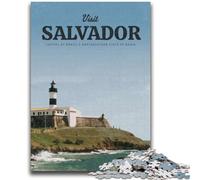 Puzzles pour Adolescents 1000 pièces Visitez Salvador 1000 pièces, décoration Murale Artistique et idée Cadeau d'anniversaire pour Amis, Bureau à Domicile (50x75cm)