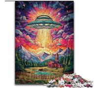 Puzzles pour Adolescents 1000 pièces Vitrail OVNI, Jeux éducatifs, décoration d'intérieur, Cadeau d'anniversaire, Cadeaux, Art Mural 50x75cm