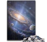 Puzzles pour Adolescents 1000 pièces Voie lactée Univers Galaxie 1000 pièces pour Adultes, Jouets de Divertissement Familial avec Affiche et fiche de Questions-réponses Assorties (75x50cm)