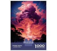 Puzzles pour Adolescents 1000 Pièces Volcano Eruption Scene Puzzles pour Adolescents - Améliorez Votre Mémoire pour Un Anniversaire Ou Noël - Jeu Au Design Magnifique 38x26cm/1000pcs