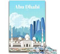Puzzles pour Adolescents 1000 pièces Voyage à Abu Dhabi, Puzzle de 1000 pièces, Anti-Stress, séjour, Tuer Le Temps, liste de souhaits avec Le Père Noël (26x38cm)