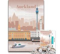 Puzzles pour Adolescents, 1000 pièces, Voyage à Auckland, décoration Murale Artistique et idée Cadeau d'anniversaire pour Amis, Bureau à Domicile (75x50cm)