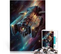 Puzzles pour Adolescents 1000 pièces Voyage en Vaisseau Extraterrestre Défi Difficile est idéal comme Cadeau pour Toute la Famille 52x38cm