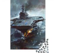 Puzzles pour Adolescents 1000 Pièces Warship in Stormy Seas -3 Puzzle pour Adultes Jouets Anti-Stress Décoration Murale Cadeaux Uniques d'anniversaire Et De Noël 52x38cm/1000pcs