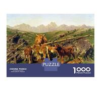 Puzzles pour Adolescents 1000 Pièces Weaning The Calves Bonheur Puzzle Jeu Familial Décoration Parfaite Cadeaux Uniques pour Anniversaire Et Noël 70x50cm/1000pcs