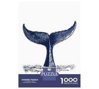 Puzzles pour Adolescents 1000 Pièces Whale Tail Illustration Puzzles pour Adultes, Jouet, Décoration Murale, Une Œuvre d'art, Cadeaux Uniques d'anniversaire Et De Noël 38x26cm/1000pcs