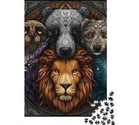Puzzles pour Adolescents 1000 Pièces Wild Animal Spirit Guides Puzzles pour Adultes, Jouets À Monter Soi-même, Analyse Et Logique, Activités Ludiques À La Maison, 38x26cm/1000pcs