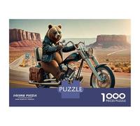 Puzzles pour Adolescents 1000 Pièces Wild Ride Motorcycle Adventure Puzzles pour Adultes - Décoration Murale - Jeu D'analyse Et De Logique - Cadeau Stimulant 70x50cm/1000pcs