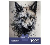 Puzzles pour Adolescents 1000 Pièces Wolf Beauty Black Ink Puzzles pour Adolescents Jeux Relaxants Course De Vitesse Manuelle Est Idéal comme Cadeau 38x26cm/1000pcs