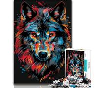 Puzzles pour Adolescents 1000 pièces Wolf Graffiti Art, Jeu éducatif pour Anniversaire et Noël à partir de 14 Ans (Taille 75x50cm)