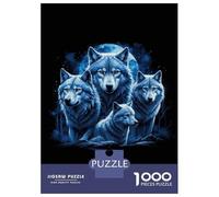 Puzzles pour Adolescents 1000 Pièces Wolf Pack Puzzles pour Adolescents Jeux Relaxants Cadeau d'anniversaire pour Les Amateurs De Jeux 38x26cm/1000pcs