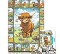 Puzzles pour Adolescents 1000 pièces Yak Collage Puzzles pour Adultes, Jeux éducatifs Décoration d'intérieur Cadeau d'anniversaire, Cadeaux, Art Mural 26x38cm