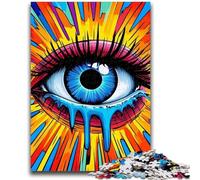 Puzzles pour Adolescents 1000 pièces Yeux colorés Difficile à compléter mais Amusant et Humoristique Jeu éducatif pour Anniversaire 50x75cm