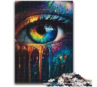 Puzzles pour Adolescents 1000 pièces Yeux colorés Difficile à réaliser, mais Amusant et Humoristique Cadeau d'anniversaire, Cadeaux, décoration Murale 50x75cm