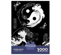 Puzzles pour Adolescents 1000 Pièces Yin and Yang Axolotl Wave Puzzles pour Adultes - Décoration Murale - Décoration Parfaite - Cadeaux Uniques d'anniversaire Et De Noël 52x38cm/1000pcs