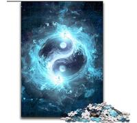 Puzzles pour Adolescents 1000 pièces Yin et Yang, Jeu intellectuel en Forme d'éléphant, Cadeau d'anniversaire, décoration Murale pour Les 14 Ans et Plus (Taille 50x75cm)