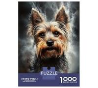 Puzzles pour Adolescents 1000 Pièces Yorkshire Terrier Portrait Puzzle À Faire Soi-même, Jouet Anti-Stress, Interaction Parent-Enfant 52x38cm/1000pcs