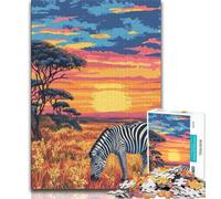 Puzzles pour Adolescents 1000 pièces Zèbre Africain, Jouet éducatif et décompressant, idéal comme Cadeau pour Toute la Famille (75x50cm)