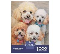 Puzzles pour Adolescents 1000 Poodle Family Sketch Puzzles pour Adultes Jeu Manuel D'assemblage De Motifs Offre Spéciale pour Toute La Famille 70x50cm/1000pcs