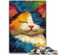 Puzzles pour Adolescents 1000 Portraits de Chats 1000 pièces pour Adolescents, Jeu de Quiz, décoration Murale, Cadeaux d'anniversaire et de Noël Uniques (75x50cm)