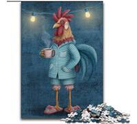 Puzzles pour Adolescents 1000 Poulets Buvant du café, Jeux éducatifs pour la décoration de la Maison, adaptés à la décoration de Bureau (Taille 50x75cm)