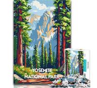 Puzzles pour Adolescents, 1000 Puzzles, Affiche du Parc National de Yosemite, pour Jeu éducatif, Jouet, décoration intérieure Unique et Cadeaux (38x26cm)