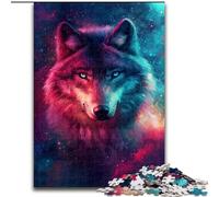 Puzzles pour Adolescents 1000 Puzzles Art du Loup, Jeu Familial Anti-Stress Défi Difficile Améliorer l'amour Entre Les Couples 38x26cm