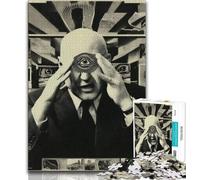 Puzzles pour Adolescents 1000 Puzzles Art psychédélique, Jeu Familial Anti-Stress Défi Difficile Améliorer l'amour Entre Les Couples 75x50cm