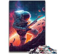 Puzzles pour Adolescents 1000 Puzzles Astronaute Jouant de la Guitare Aide Le Cerveau à exercer Jouets addictifs pour cultiver la Patience Décoration Murale 26x38cm