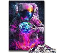 Puzzles pour Adolescents 1000 Puzzles Astronaute Spatial Aidez Le Cerveau à exercer Jouets addictifs pour cultiver la Patience Décoration Murale 26x38cm