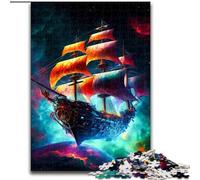 Puzzles pour Adolescents 1000 Puzzles Bateau Pirate coloré, activité familiale pour renforcer l'amour Entre Couples à partir de 14 Ans (Taille 26x38cm)