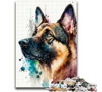 Puzzles pour Adolescents 1000 Puzzles Berger Allemand Aidez Le Cerveau à exercer des Jouets addictifs pour cultiver la Patience Convient aux Couples 50x75cm