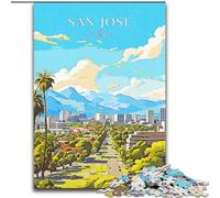 Puzzles pour Adolescents 1000 Puzzles Californie San Jose Voyage, adapté aux Personnes de 14 Ans et Plus Jeux éducatifs Cadeaux du Père Noël Secret 26x38cm