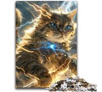 Puzzles pour Adolescents 1000 Puzzles Chat Fantastique Aide Le Cerveau à exercer Jouets addictifs pour cultiver la Patience Décoration Murale 50x75cm