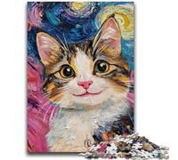 Puzzles pour Adolescents 1000 Puzzles Chat Souriant pour Les 14 Ans et Plus Jeux de Famille Jeu de Noël Cadeaux pour Femmes 26x38cm