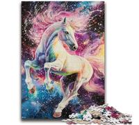 Puzzles pour Adolescents 1000 Puzzles Cheval Arc-en-Ciel Difficile à compléter mais Amusant et Humoristique Anniversaire Unique et Cadeaux 50x75cm